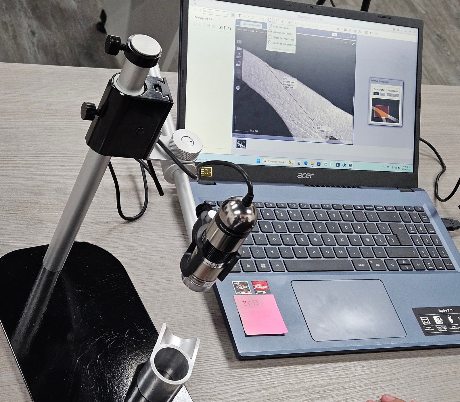 Inspección microscópica y control de calidad